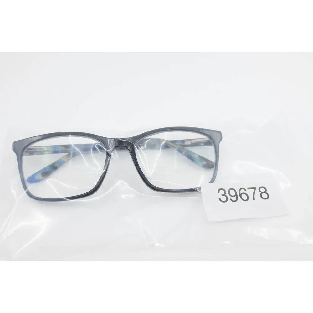 Antwerp C01 Black Rectangular Eyeglasses Blue Tortoise Studded Temples 56-17-140